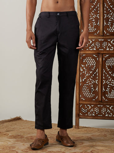Vastramay Men's Black Cotton Pant Style Pyjama - Distacart